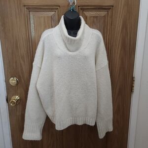Pilcro Cream Cowl Neck Sweater